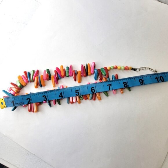 Colourful Shell Chunky Quart Chips Necklace - Picture 9 of 10